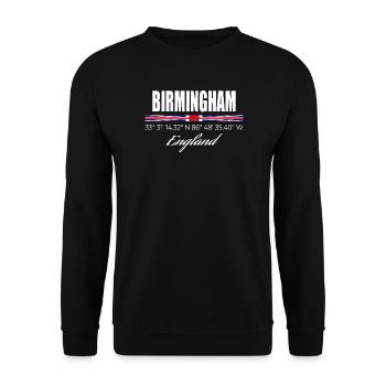 Birmingham - Unisex Pullover - Schwarz - Vorne - Alina (178cm) & Michal (187cm)
