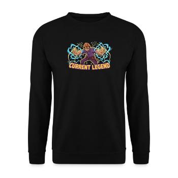 Kraftheld Electricien Légende actuelle - Sweat-shirt Unisexe - noir - Devant - Alina (178cm) & Michal (187cm)