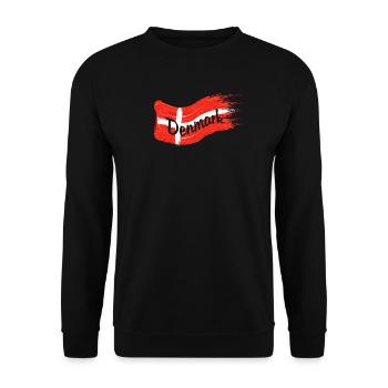 Dänische Fahne - Unisex Pullover - Schwarz - Vorne - Alina (178cm) & Michal (187cm)