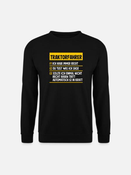 Lustiges Traktorfahrer Traktor Geschenk - Unisex Pullover - Schwarz