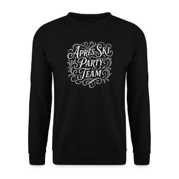 Apres Ski Party Team Spruch - Unisex Pullover - Schwarz - Vorne - Alina (178cm) & Michal (187cm)