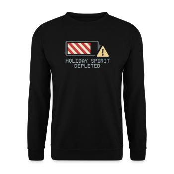 Feiertagskater-post-weihnachtsstimmungs-neujahr - Unisex Pullover - Schwarz - Vorne - Alina (178cm) & Michal (187cm)
