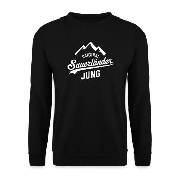 Sauerländer Jung Merch – Pride from the Sauerland - Unisex Sweatshirt - black - Front - Alina (178cm) & Michal (187cm)