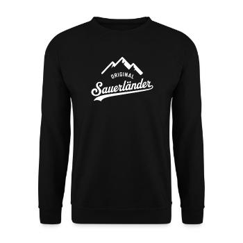 Sauerländer T-Shirt – Stolz, Humor & Heimatliebe - Unisex Pullover - Schwarz - Vorne - Alina (178cm) & Michal (187cm)