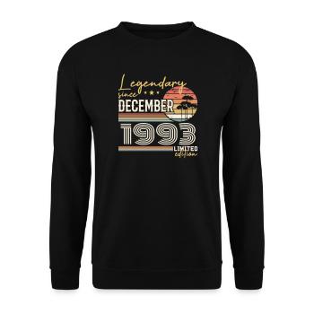Cadeau 32e Anniversaire Décembre 1993 - Sweat-shirt Unisexe - noir - Devant - Alina (178cm) & Michal (187cm)