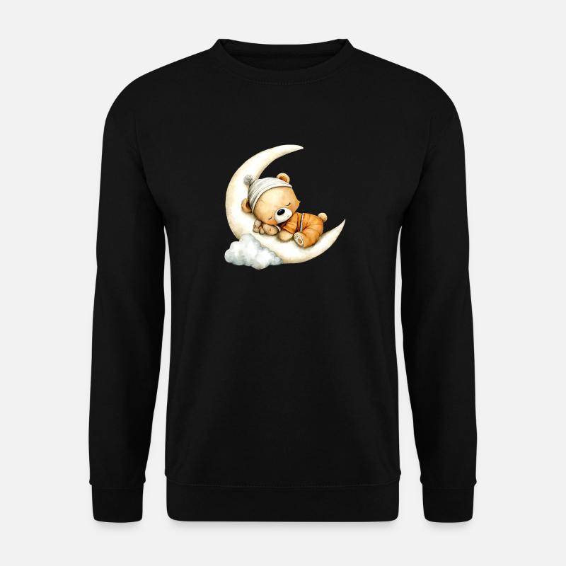 schlafender Teddy - Unisex Pullover - Schwarz