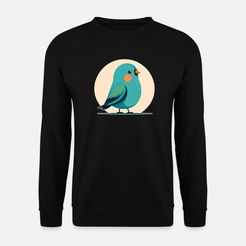 Small green-blue bird - Unisex Sweatshirt - black