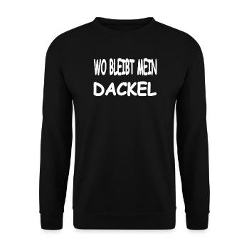 Dackel - Unisex Pullover - Schwarz - Vorne - Alina (178cm) & Michal (187cm)
