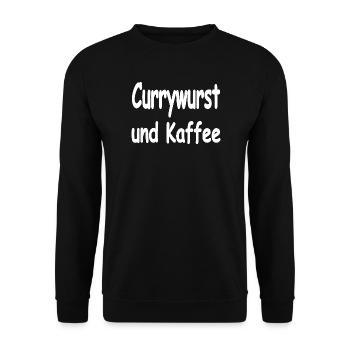 Currywurst - Unisex Sweatshirt - black - Front - Alina (178cm) & Michal (187cm)