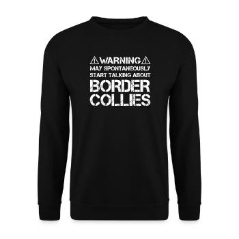 Border Collie - Sweat-shirt Unisexe - noir - Devant - Alina (178cm) & Michal (187cm)