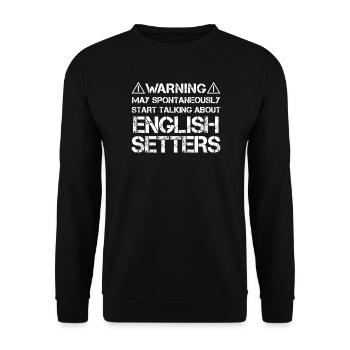 Setter anglais - Sweat-shirt Unisexe - noir - Devant - Alina (178cm) & Michal (187cm)