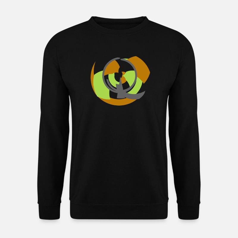 Spiralförmige Umlaufbahn Abstrakte Geometrie - Unisex Pullover - Schwarz