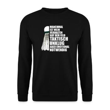 Behavior Badminton Badminton Players - Unisex Sweatshirt - black - Front - Alina (178cm) & Michal (187cm)