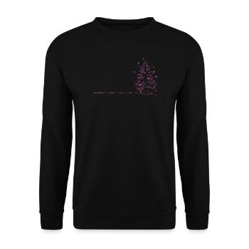 Pink Lines Christmas Tree Sketch - Unisex Sweatshirt - black - Front - Alina (178cm) & Michal (187cm)