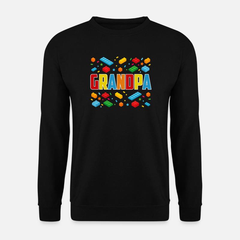 Opa Ziegelbauer Kreativer Blockbau - Unisex Pullover - Schwarz