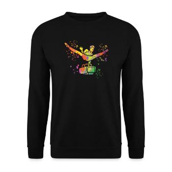 artistic gymnastics pommel horse gymnast - Unisex Sweatshirt - black - Front - Alina (178cm) & Michal (187cm)