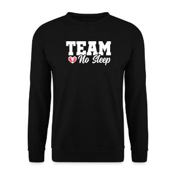 Team No Sleep - Unisex Pullover - Schwarz - Vorne - Alina (178cm) & Michal (187cm)