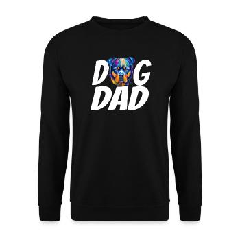 Dog Dad Rottweiler Shirt – Proud Rottweiler Owner - Unisex Sweatshirt - black - Front - Alina (178cm) & Michal (187cm)