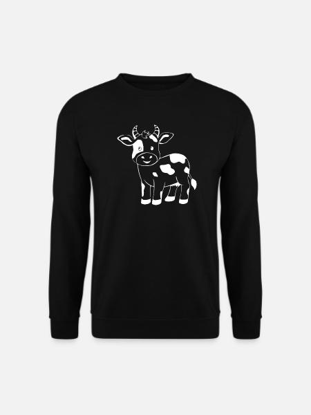lustige Kuh T-shirt Geschenk Bauern - Unisex Pullover - Schwarz