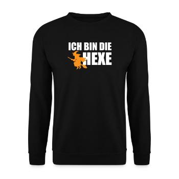 I'm the Witch Funny Carnival Partner Costume - Unisex Sweatshirt - black - Front - Alina (178cm) & Michal (187cm)