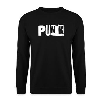Logo der Punk-Musik - Unisex Pullover - Schwarz - Vorne - Alina (178cm) & Michal (187cm)