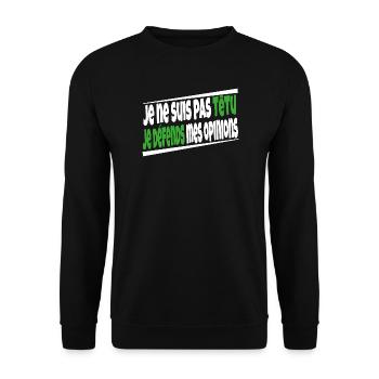 Ich bin nicht stur - Unisex Pullover - Schwarz - Vorne - Alina (178cm) & Michal (187cm)