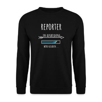 Journalism Student Profession Training Reporter - Unisex Sweatshirt - black - Front - Alina (178cm) & Michal (187cm)