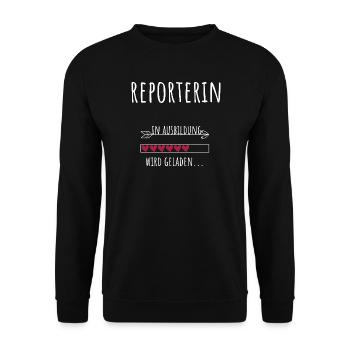 Journalism Student Profession Education Reporter - Unisex Sweatshirt - black - Front - Alina (178cm) & Michal (187cm)