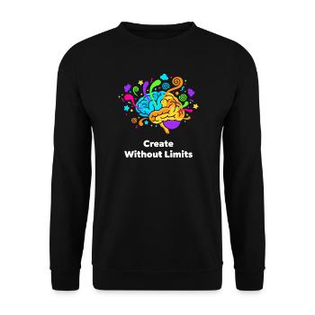 Creative brain art without limits - Unisex Sweatshirt - black - Front - Alina (178cm) & Michal (187cm)