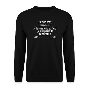 My Little Character Full of Tenderness - Unisex Sweatshirt - black - Front - Alina (178cm) & Michal (187cm)