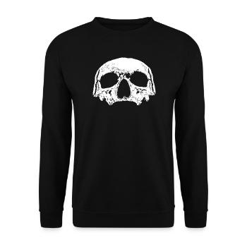 Skull - Unisex Sweatshirt - black - Front - Alina (178cm) & Michal (187cm)