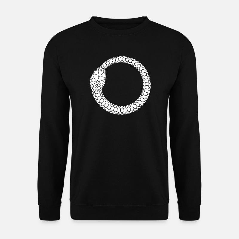 Ouroboros Snake Ring Circle - Unisex Sweatshirt - black