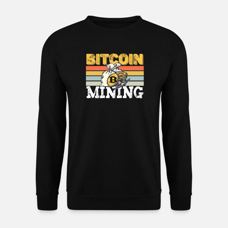Bitcoin Mining retro - Unisex Pullover - Schwarz