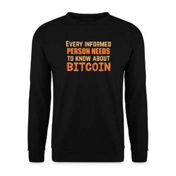 Bitcoin informé - Sweat-shirt Unisexe - noir - Devant - Alina (178cm) & Michal (187cm)
