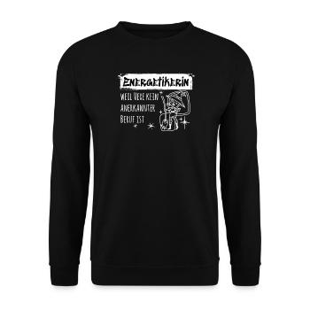Energetic – Funny Witch Spell - Unisex Sweatshirt - black - Front - Alina (178cm) & Michal (187cm)