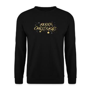 Police dorée Joyeux Noël - Sweat-shirt Unisexe - noir - Devant - Alina (178cm) & Michal (187cm)