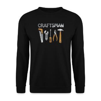Craftsman Tools Craftsman Design - Unisex Sweatshirt - black - Front - Alina (178cm) & Michal (187cm)