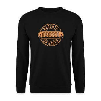 Beschte Grossi Swiss German - Unisex Sweatshirt - black - Front - Alina (178cm) & Michal (187cm)