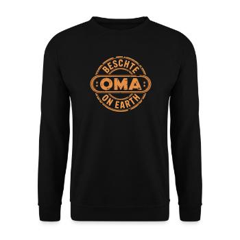 Beschte Oma Schweiz Mundart Geschenk Oma - Unisex Pullover - Schwarz - Vorne - Alina (178cm) & Michal (187cm)