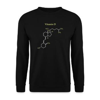 Structure Vitamine D - Sweat-shirt Unisexe - noir - Devant - Alina (178cm) & Michal (187cm)