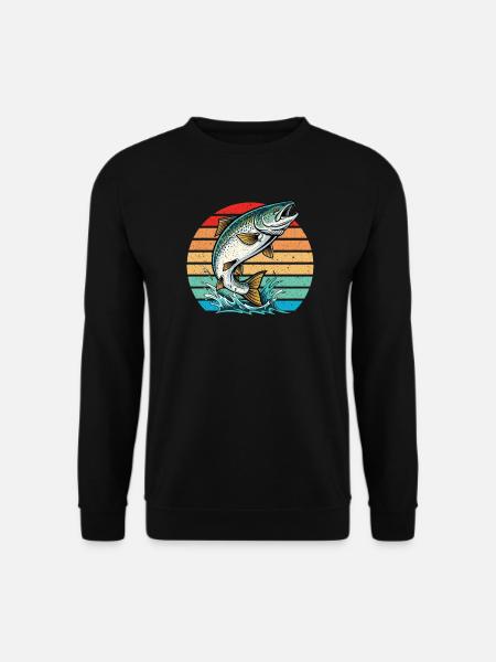 Salmon Fishing Atlantic Salmon Fishing Angler - Unisex Sweatshirt - black