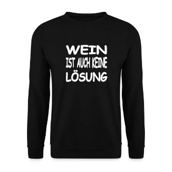 Wein - Unisex Pullover - Schwarz - Vorne - Alina (178cm) & Michal (187cm)