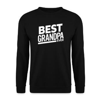 Best Grandpa Ever - Bester Opa - Unisex Pullover - Schwarz - Vorne - Alina (178cm) & Michal (187cm)
