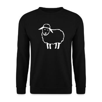 Schaf - Unisex Pullover - Schwarz - Vorne - Alina (178cm) & Michal (187cm)