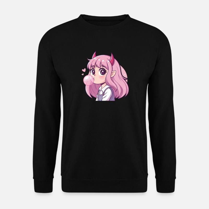 Rosahaariger Dämon Kaugummi - Unisex Pullover - Schwarz