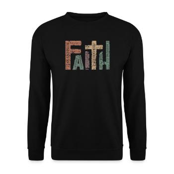 Jesus Christlich Katholiken Gläubiger Gottesdienst - Unisex Pullover - Schwarz - Vorne - Alina (178cm) & Michal (187cm)