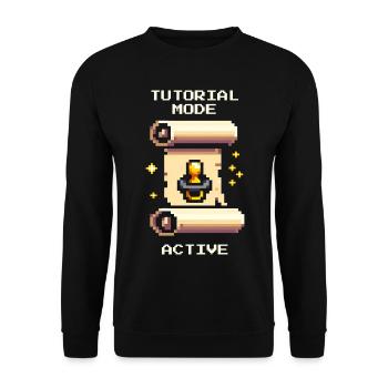 Tutorial Mode Active | Parents at the learning level - Unisex Sweatshirt - black - Front - Alina (178cm) & Michal (187cm)