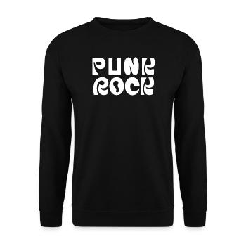 Punk Rock Mutig Retro Typ - Unisex Pullover - Schwarz - Vorne - Alina (178cm) & Michal (187cm)