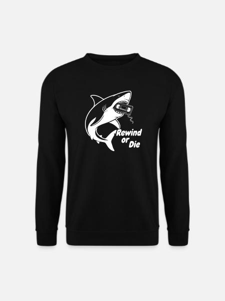 Rewind ou la cassette du requin - Sweat-shirt Unisexe - noir