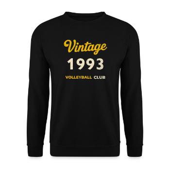 Millésime 1993 – Volleyball Club Rétro Année de naissance - Sweat-shirt Unisexe - noir - Devant - Alina (178cm) & Michal (187cm)